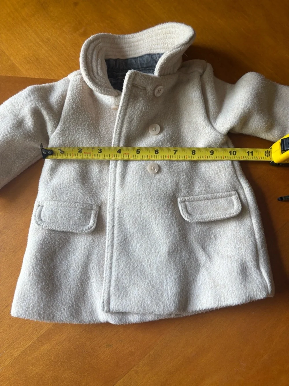 OshKosh Baby B'gosh Baby Girls Ivory Peacoat Jacket Size 3M
